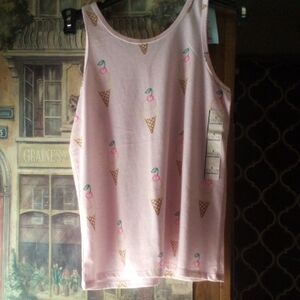 NWT! Pink Ice Cream Tank Top